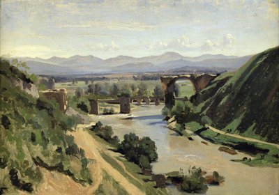 Narni, Augustuksen silta Neran yli tekijältä Jean Baptiste Camille Corot
